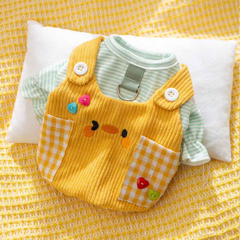 Pet Dog Two-Legged Simple Checkered Suit - Image 2
