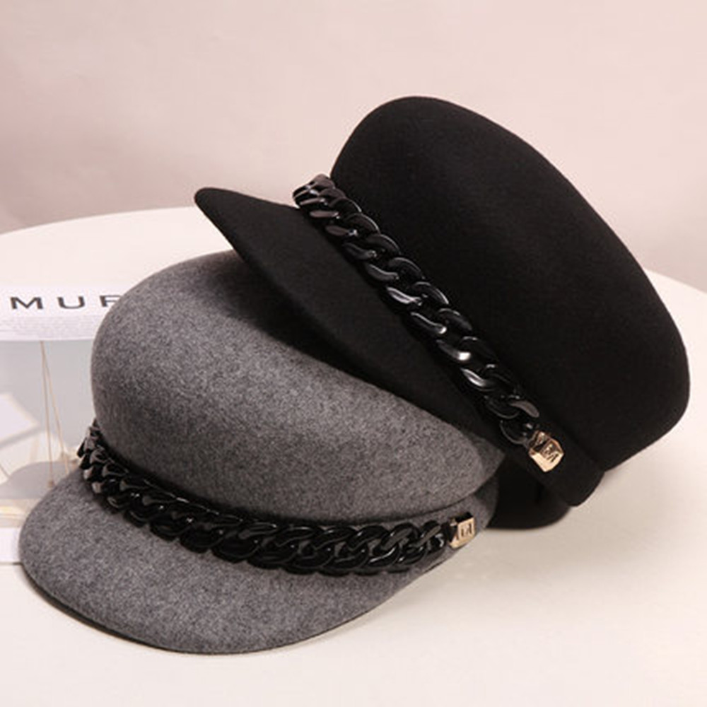 High-End Wool Retro Women's Hat