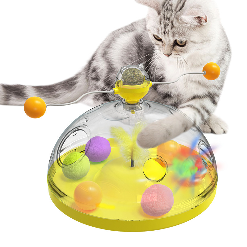Multifunctional Turntable Funny Toy With Catnip - Image 4