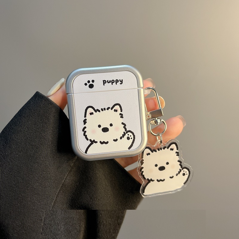 Ins Cute West Highland Dog Earphone Case