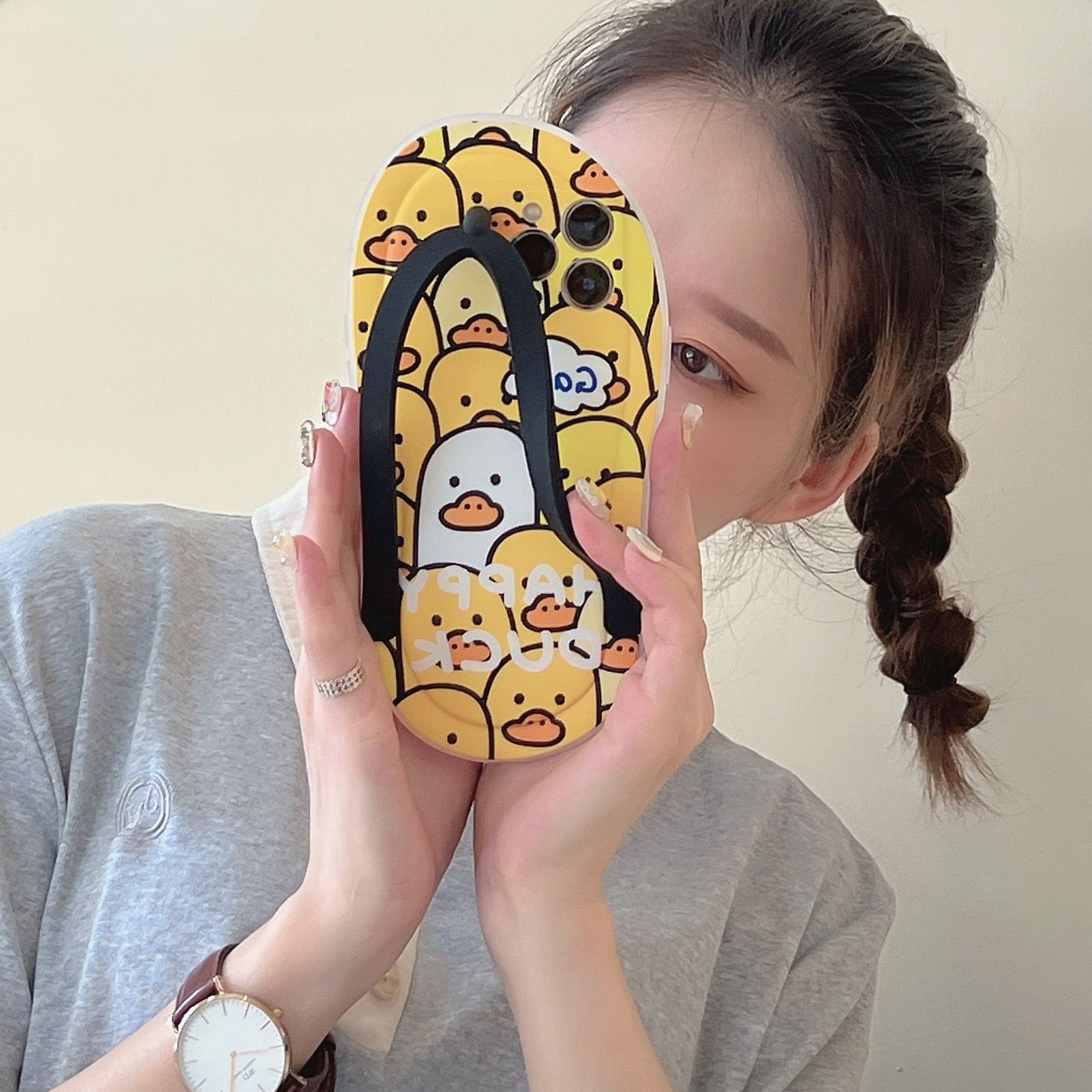 Little Yellow Duck Slipper Phone Case - Image 5