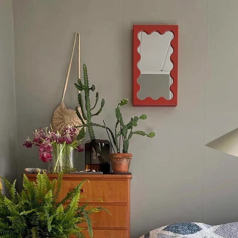 Square Wave Pattern Vanity Mirror