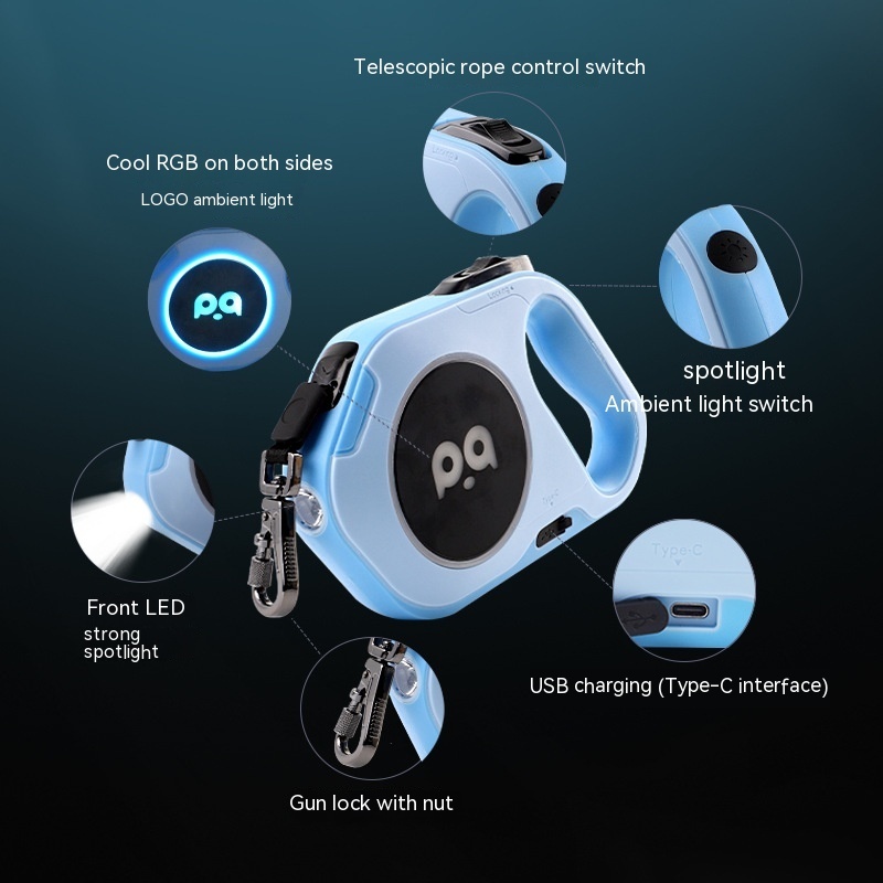 LED Dog Automatic Retractable Leash Outdoor - Image 4
