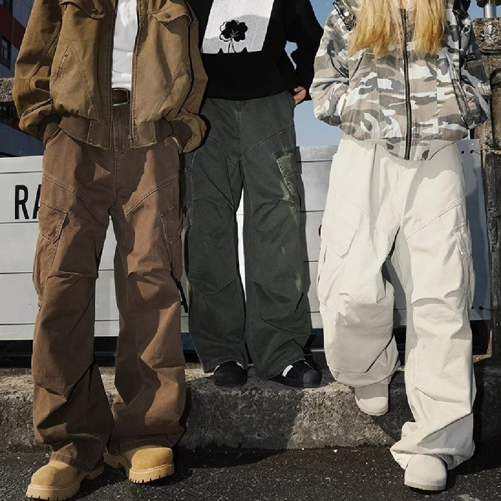 Pleated Paratrooper Trousers For Men