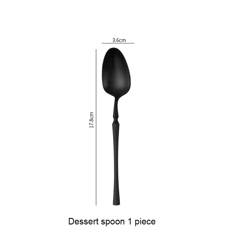 Matte Black Stainless Steel Luxury Flatware Set - Image 7