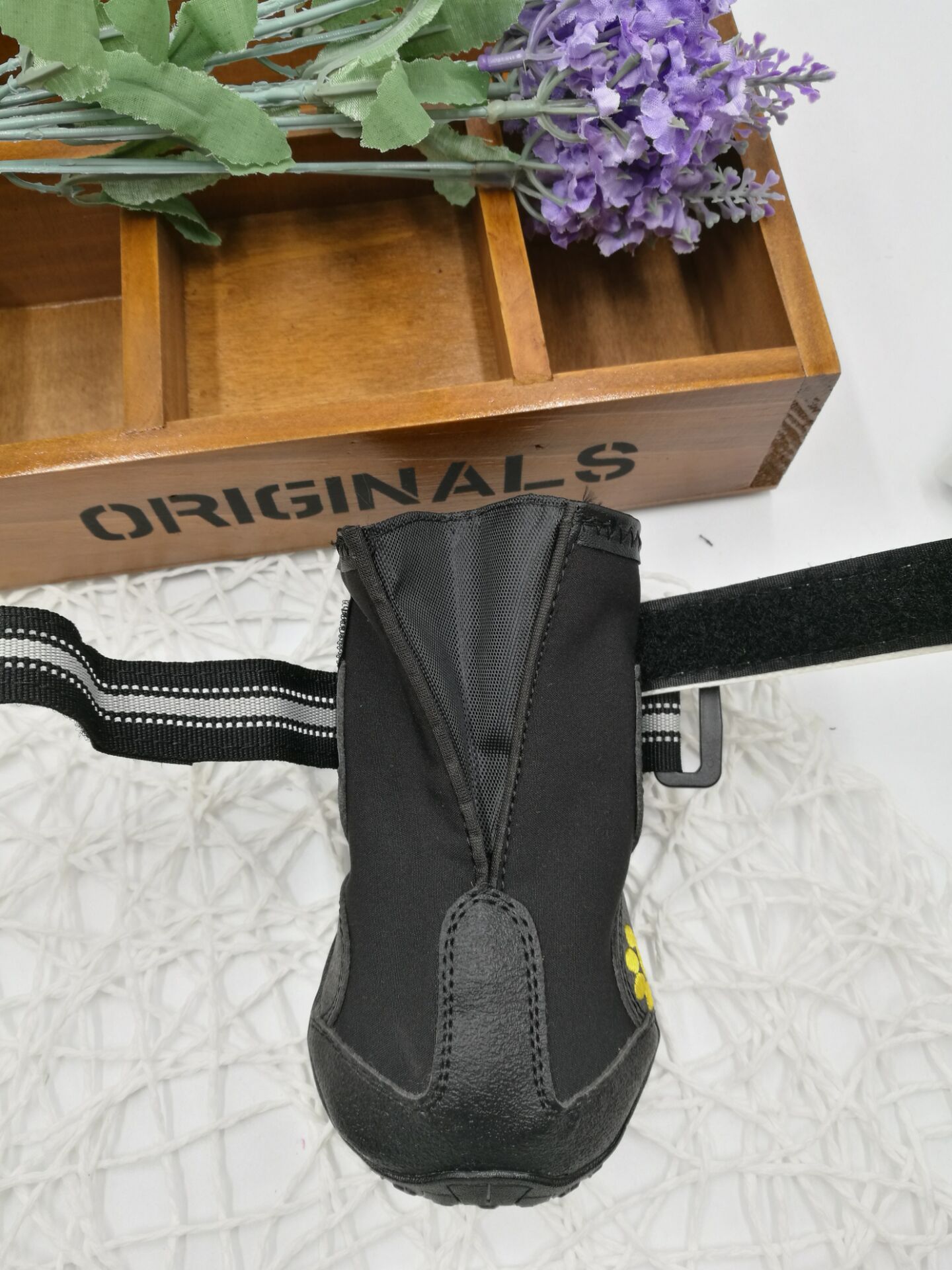 Pet Black Leather Dog Shoes - Image 6