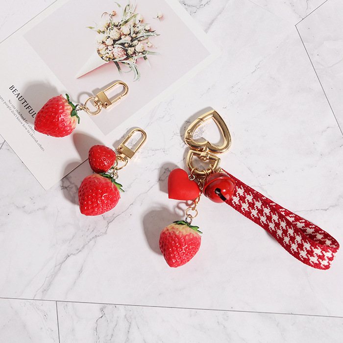 Sweet Strawberry Roasted Potato Keychain