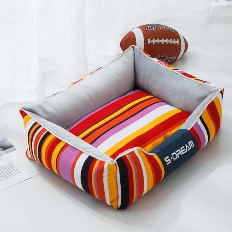 Space Stripe Square Pet Kennel House - Image 7