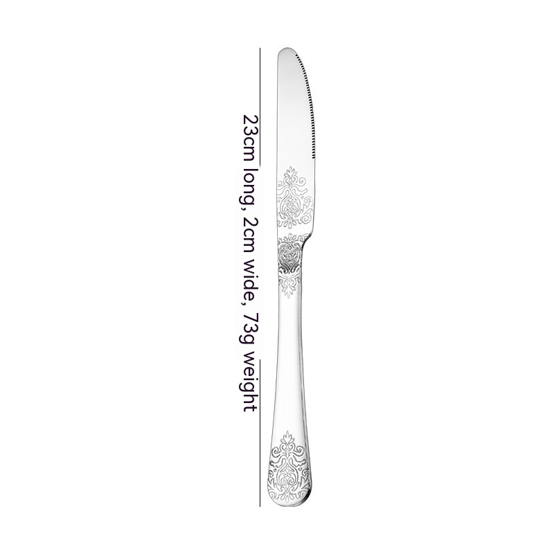 Gold-Plated Stainless Steel Fork Vintage Cutlery Suit - Image 10