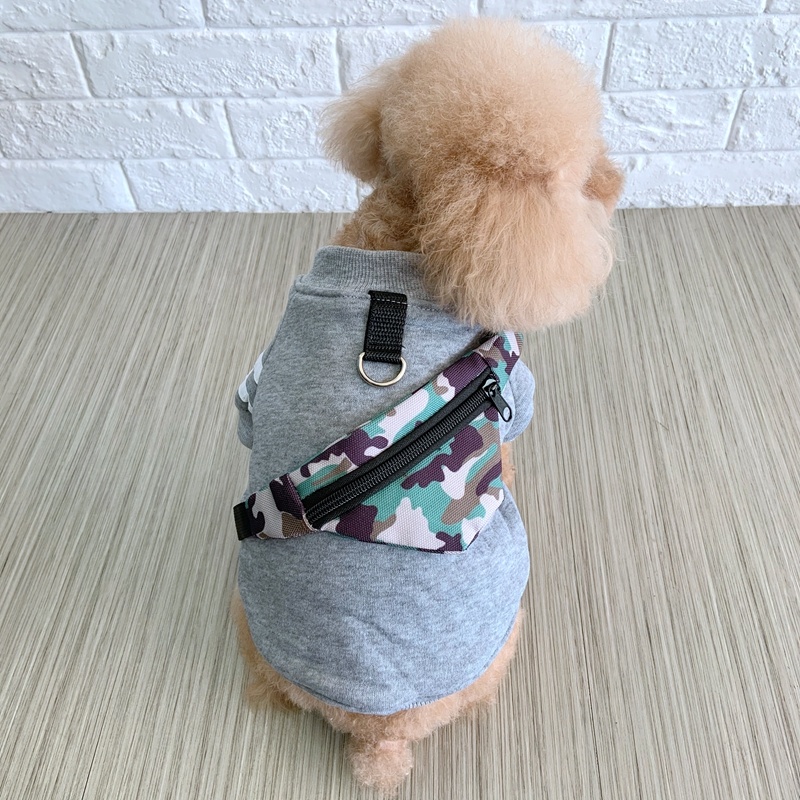 Dog Sleeved Pocket Cotton Coat Hoodie