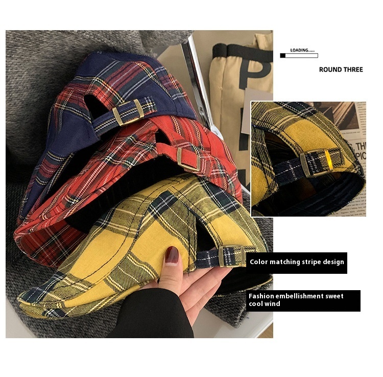 Dopamine Retro Plaid Women's Hats - Image 6