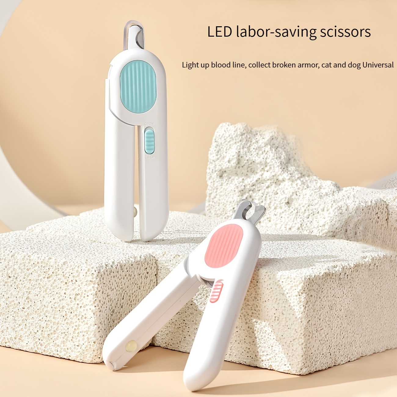 Mini Pet Nail Trimmers With LED Light