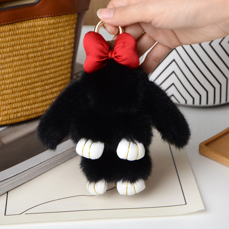Cartoon Plush Bunny Keychain Pendant - Image 3