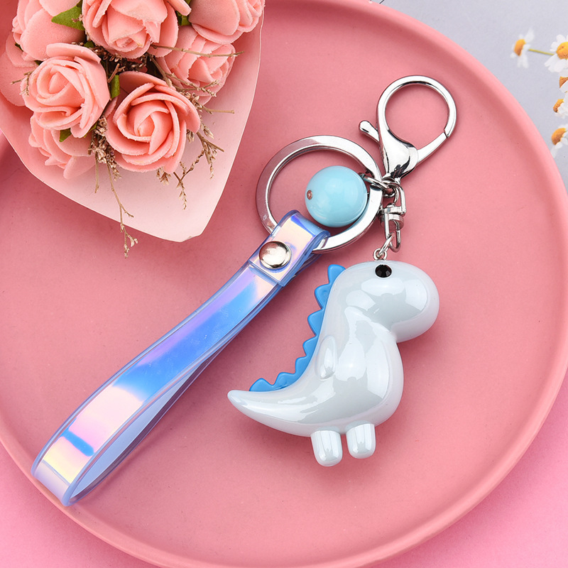 Cute Little Dinosaur Car Pendant Keychain