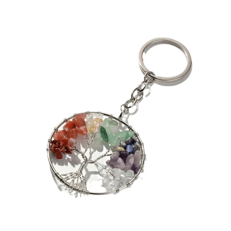 Crystal Chips Tree Of Life Keychain - Image 2