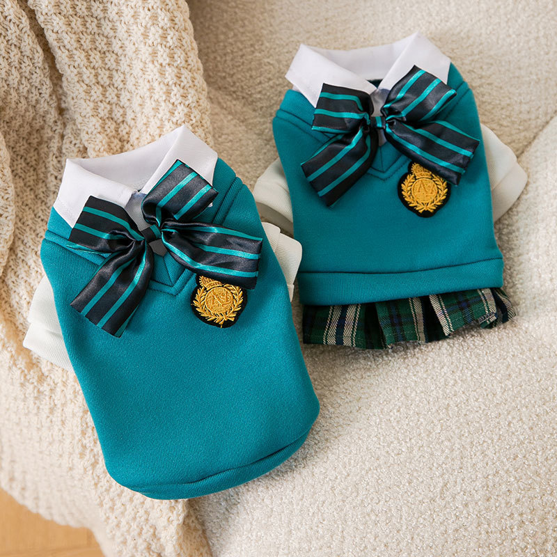 Pet Dog College Style Uniform Bow Tie Set - Image 4