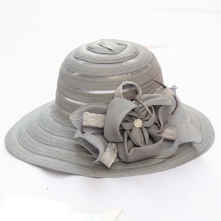 Summer Folding Lace Flower Sunshade Hat - Image 3