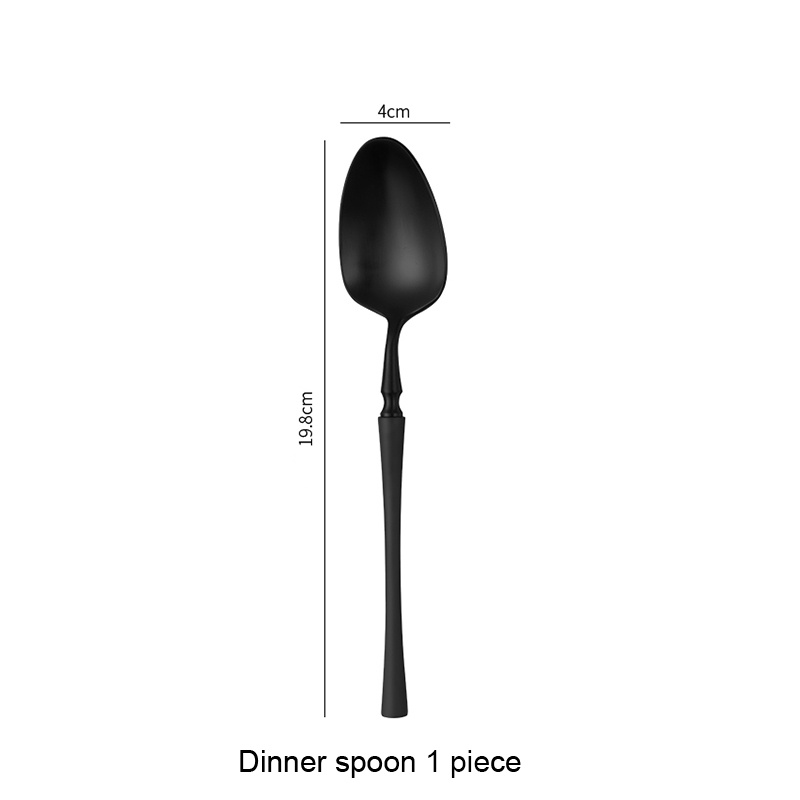 Matte Black Stainless Steel Luxury Flatware Set - Image 8