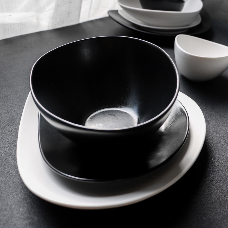Irregular Household Ceramic Bowls And Plates - Image 4