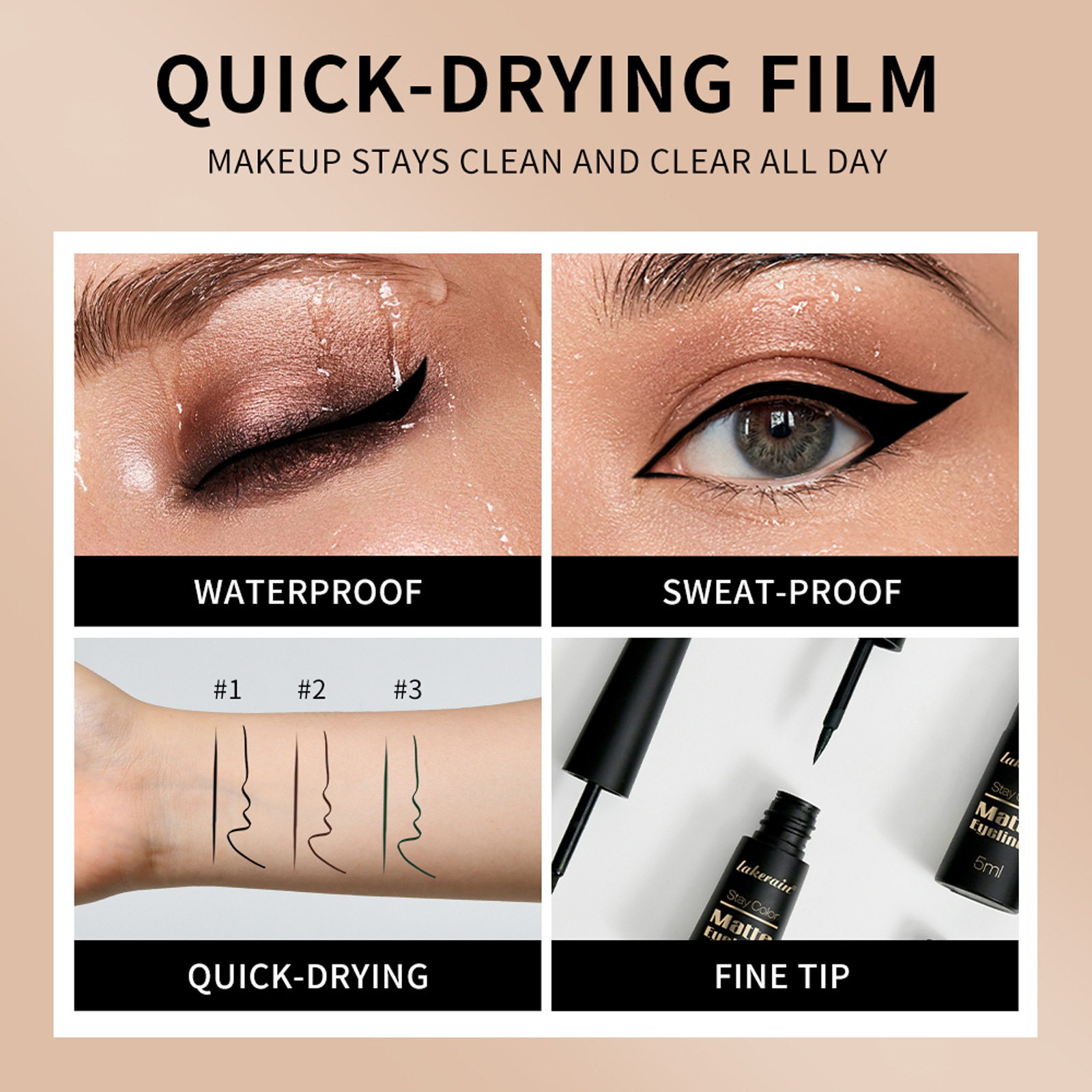 Sweat Resistance Long-Lasting Smudge-Free Eyeliner - Image 9