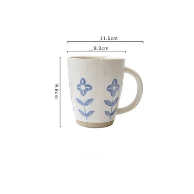 Vintage Blue Flower Ceramic Plates Set - Image 10