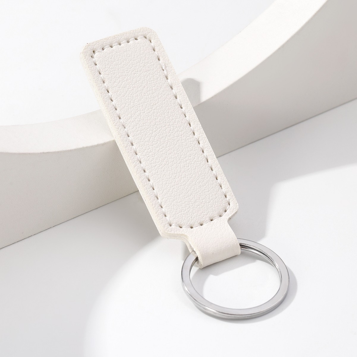 Simple Leather Car Keychain - Image 2