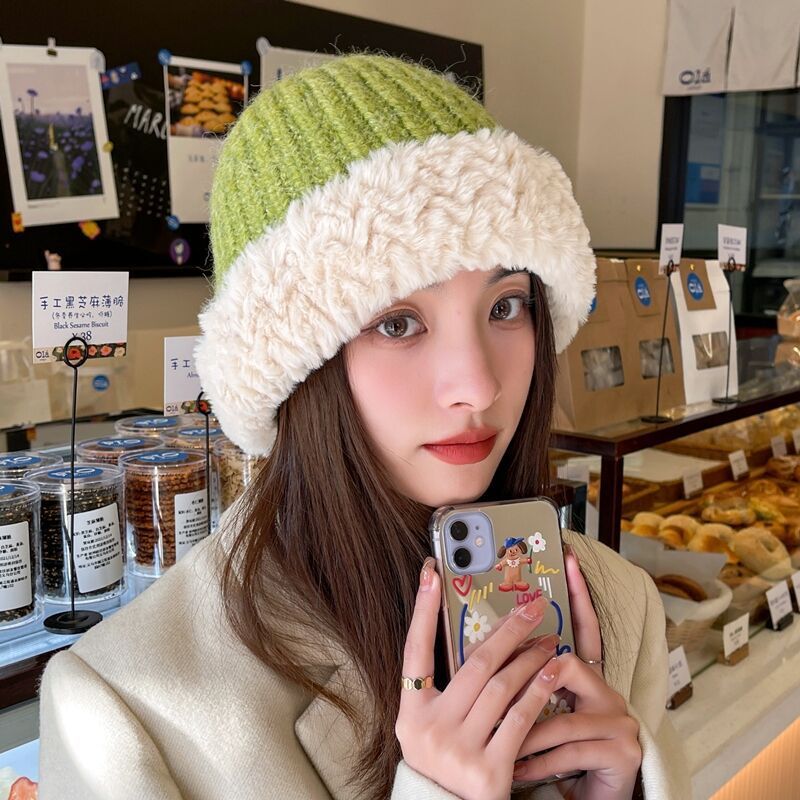 Fashionable Large Head Circumference Knitted Wool Hat - Image 2