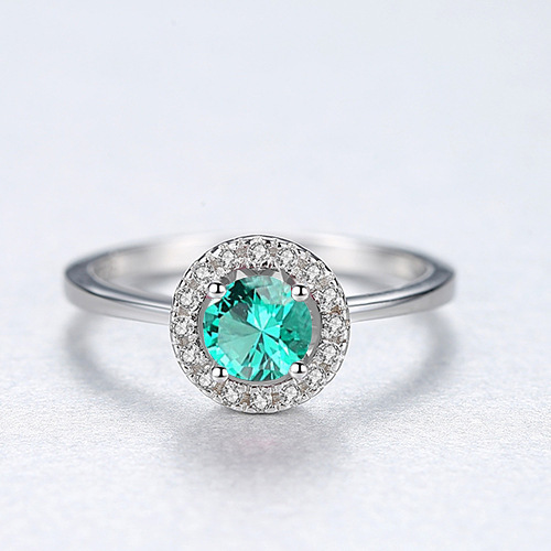 Fashion Multi-Color S925 Silver Ring