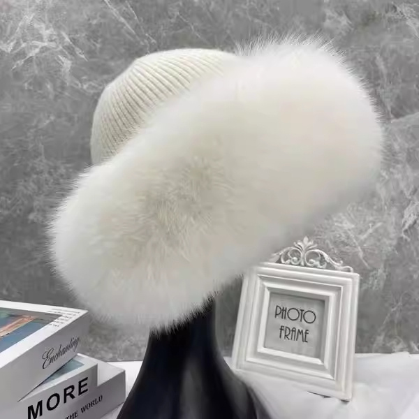 Winter Warm Fluffy Bone Beanie Hats For Women
