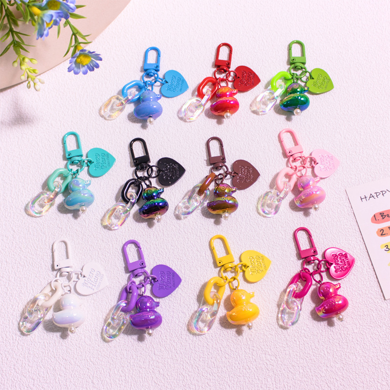 Colorful Little Duck Keychain