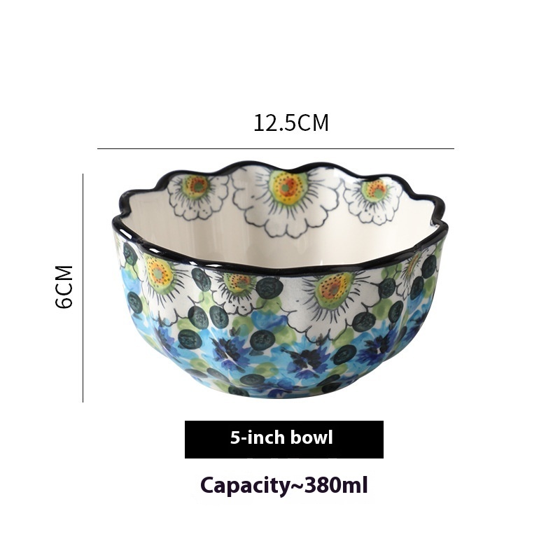 Ceramic Hand-Painted Noodle Bowl Tableware - Image 6