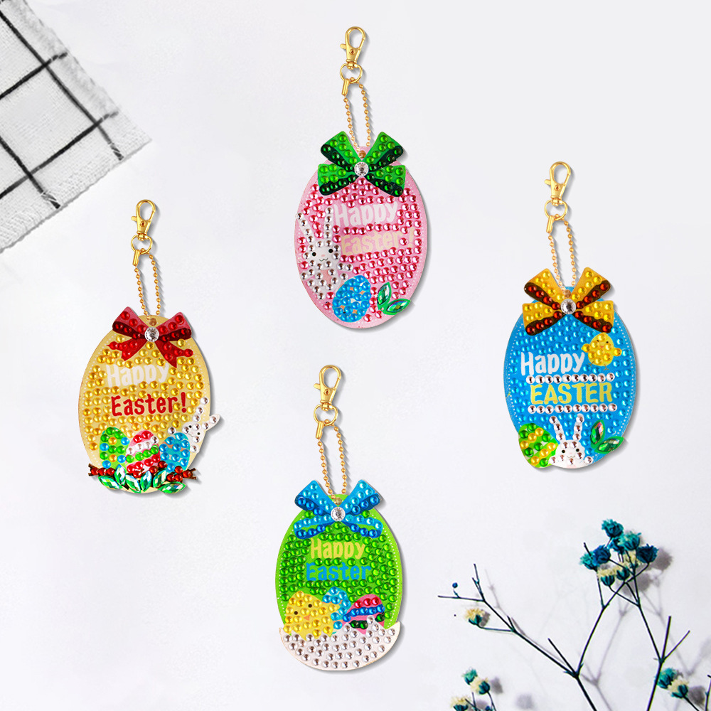 DIY Hand Diamond Embroidery Keychain