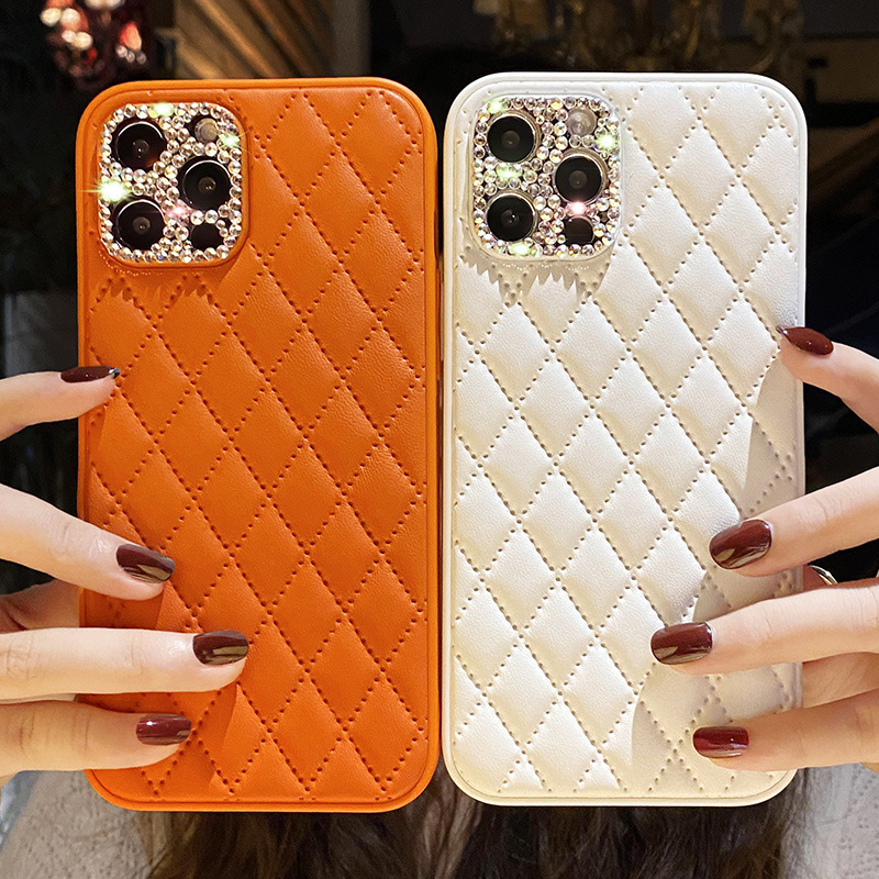 Fashion Leather Lattice Phone Case - Image 3