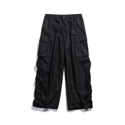 Wide-leg Japanese Retro Pocket Workwear Trousers - Image 10