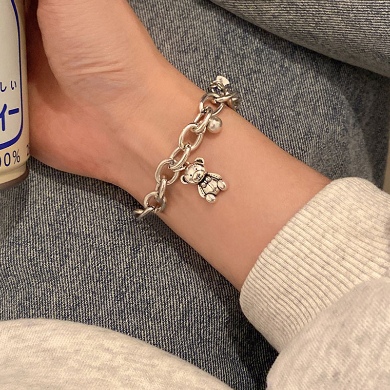 Hand Bear Alloy Metal Bracelet