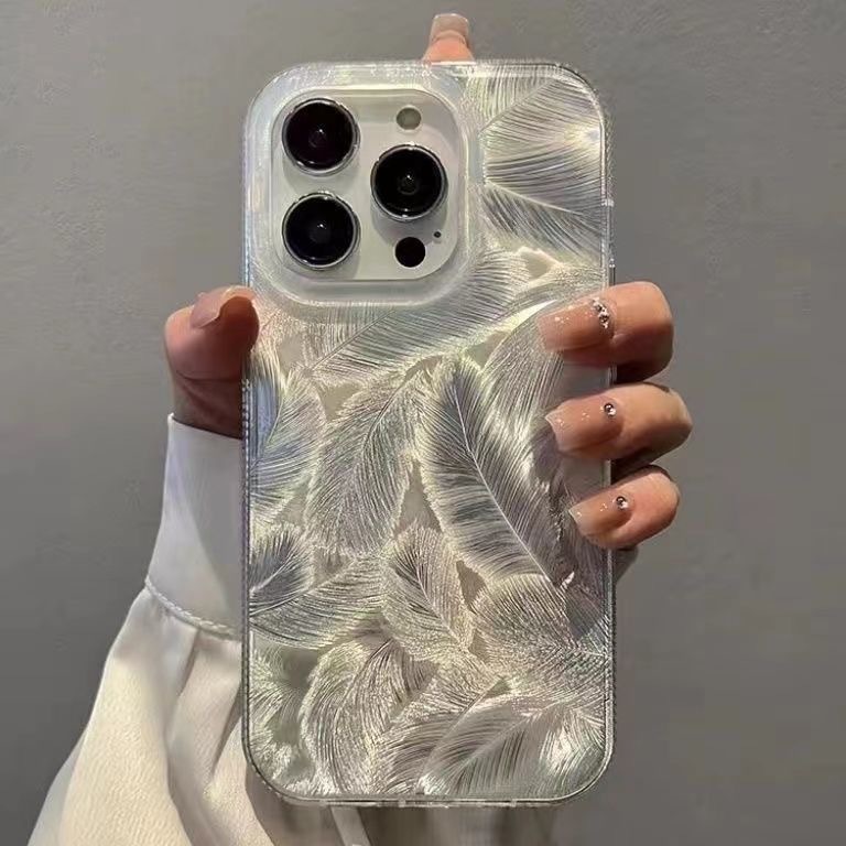 Feather Pattern Gradient Phone Case - Image 2