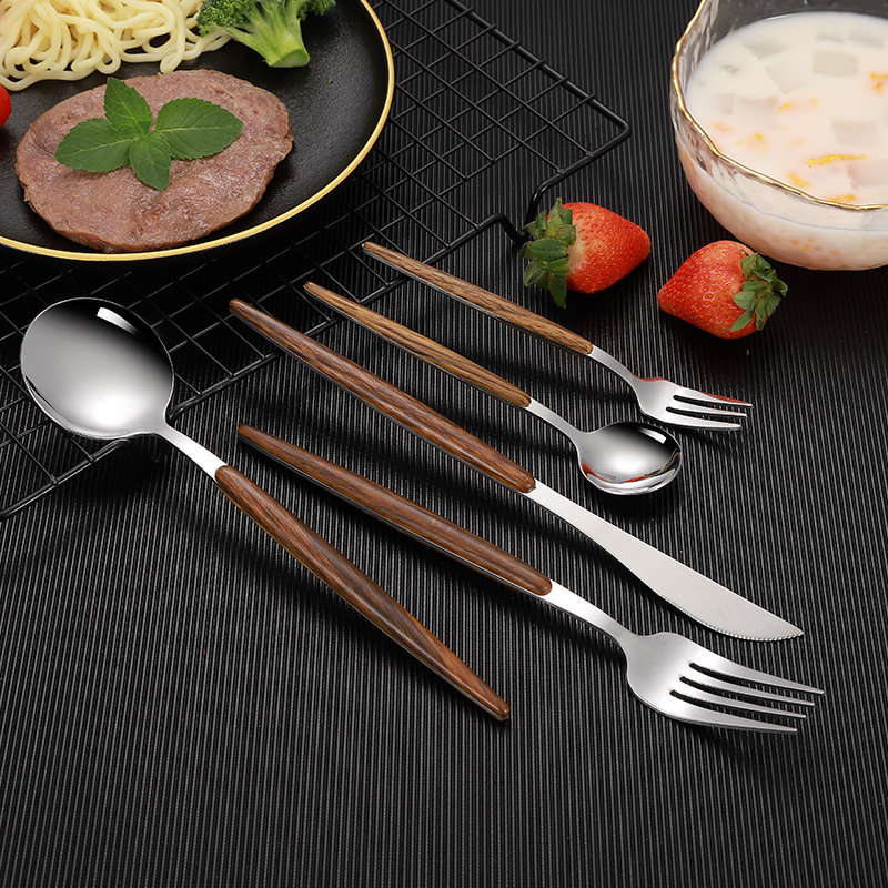Stainless Steel Cutlery With Wood Handle