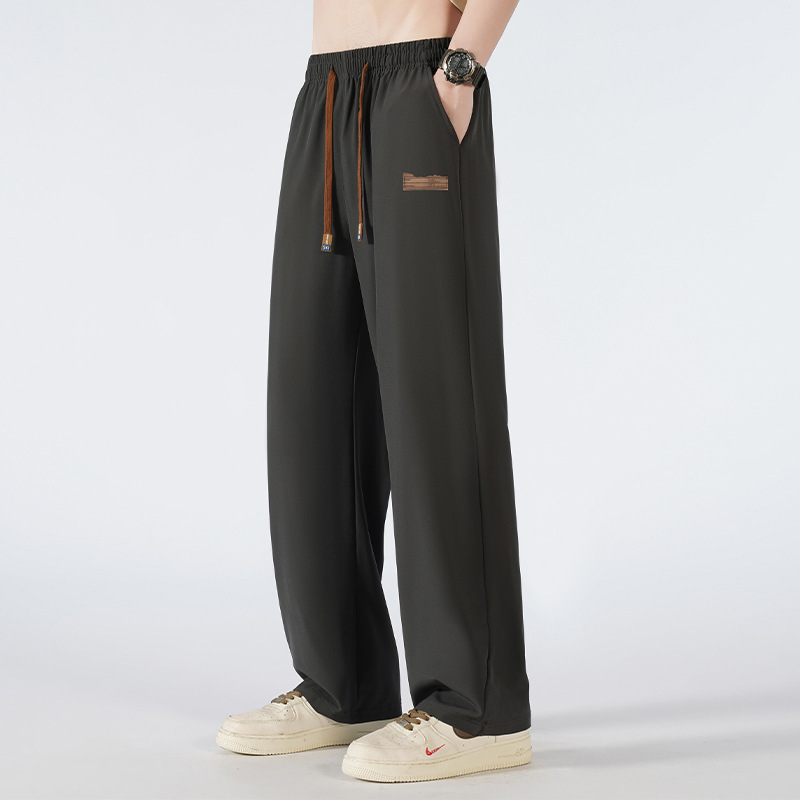 Straight Ice Silk Leisure Trousers For Men - Image 2