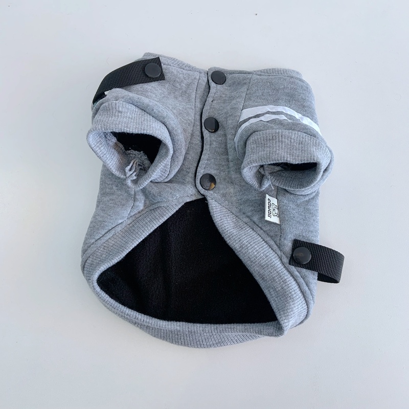 Dog Sleeved Pocket Cotton Coat Hoodie - Image 4