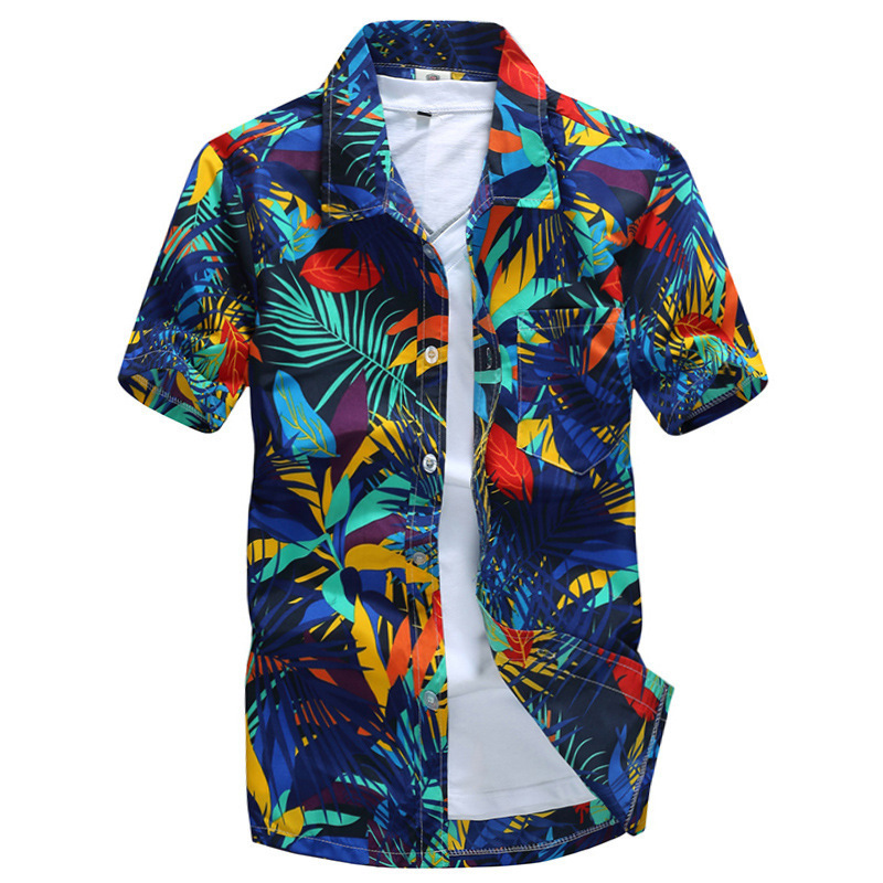 Summer Short-Sleeved Beach Shirt - Image 7