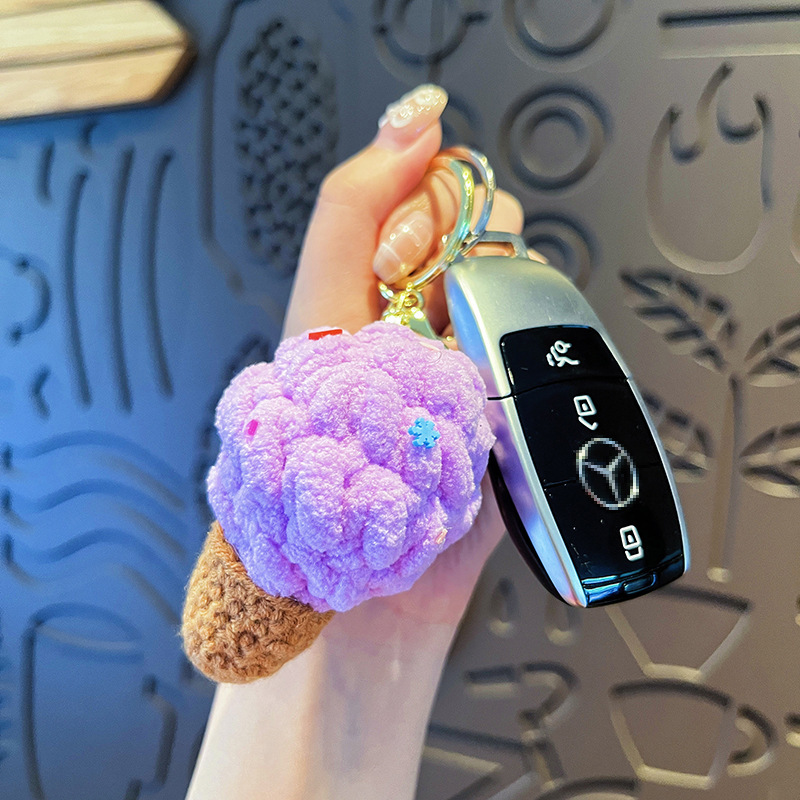 Original Plush Colorful Ice Cream Keychain - Image 8