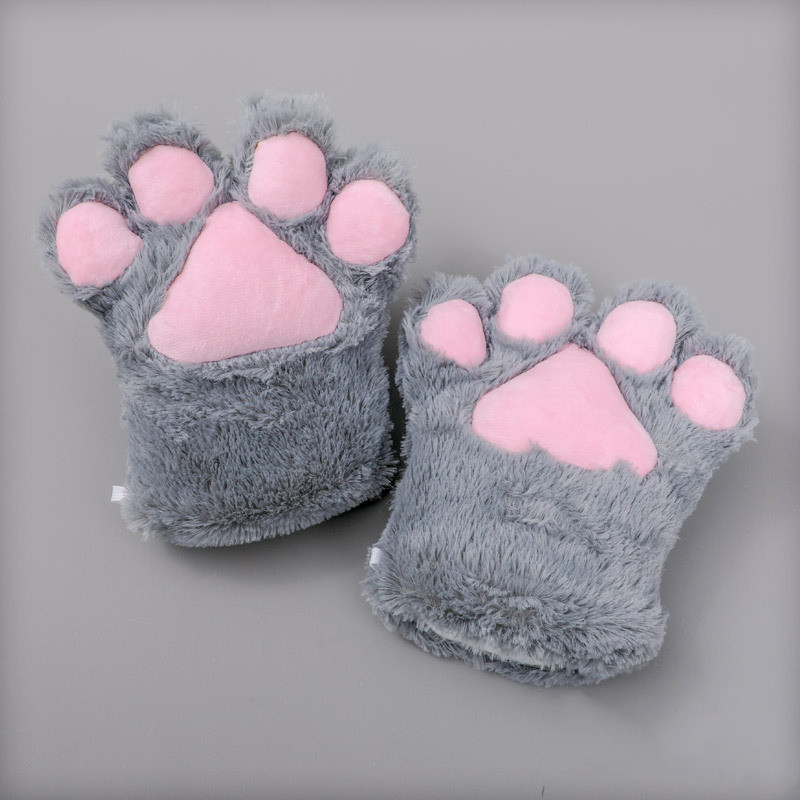 Cute Adorable Plush Cosplay Cat Paw Gloves - Image 7