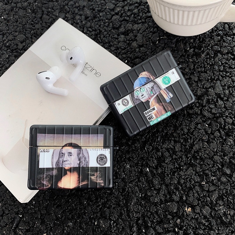 Silicone Mona Lisa Pearl Girl Earphone Case