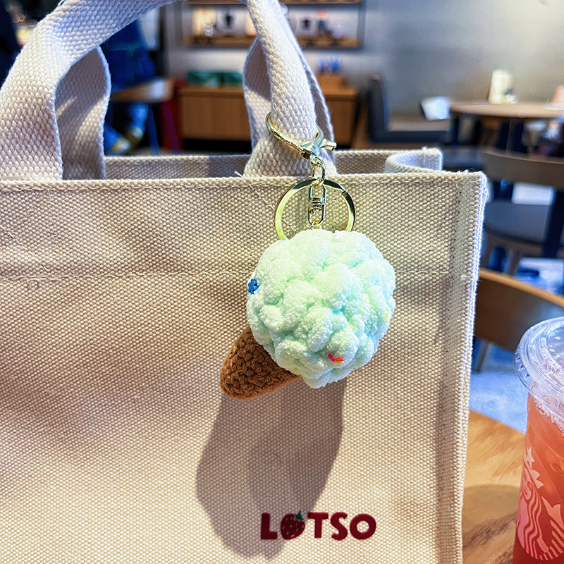 Original Plush Colorful Ice Cream Keychain - Image 6