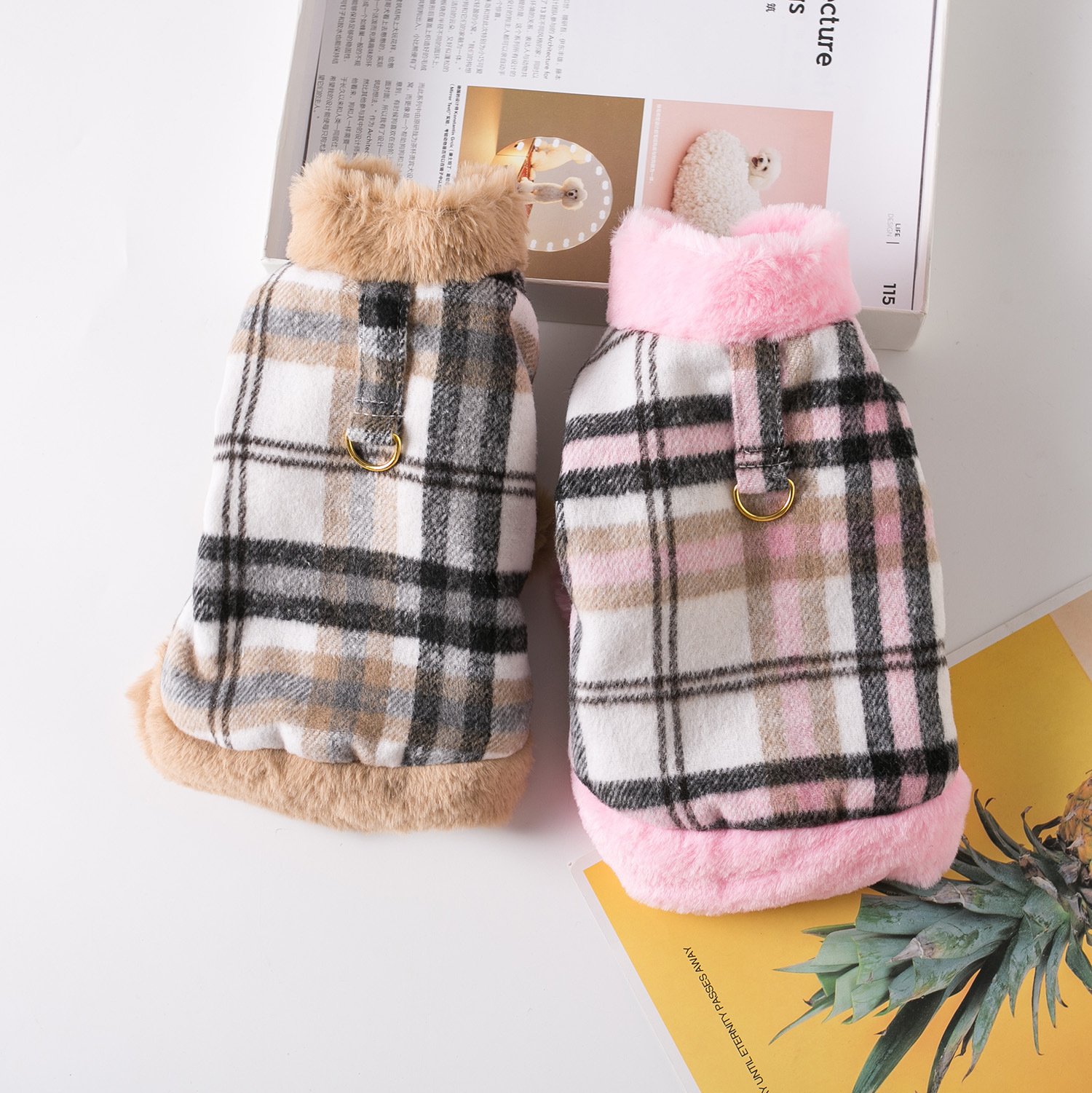 Pet Thickening Checkered Dog Suit - Image 3