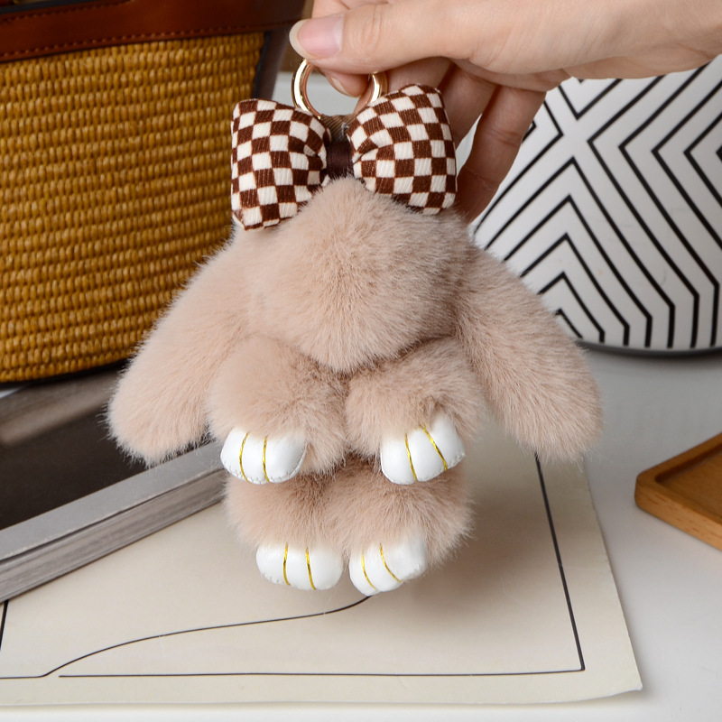 Cartoon Plush Bunny Keychain Pendant - Image 8