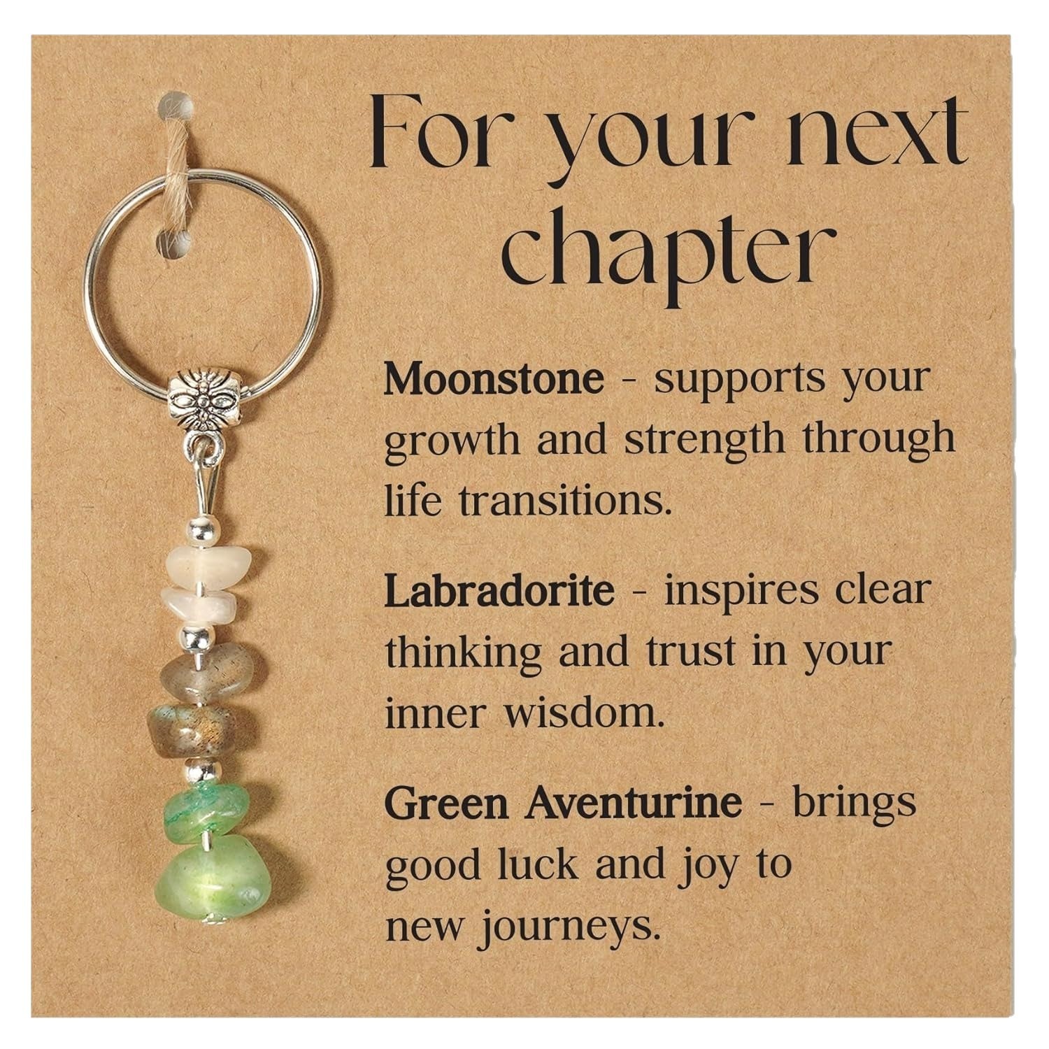 Green Chalcedony Bracelet Zebra Keychain - Image 5