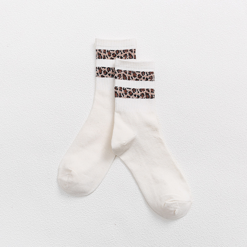 Mid-calf Leopard Print Socks For Women - Image 3