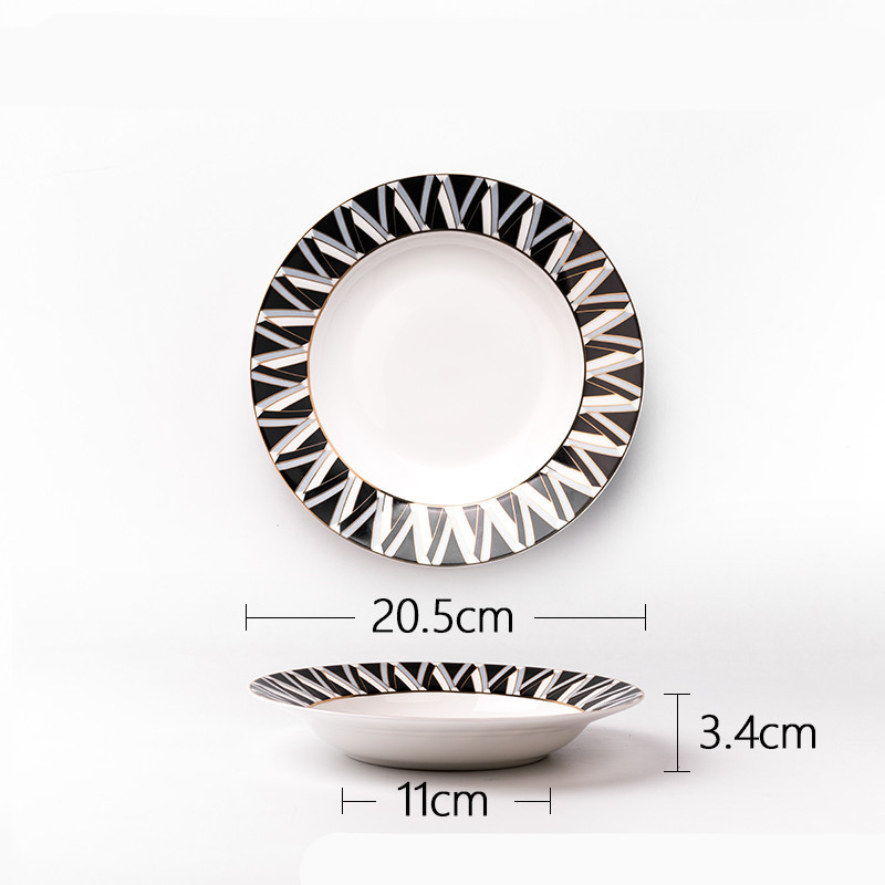 Household Bone China Nordic Light Plates - Image 10