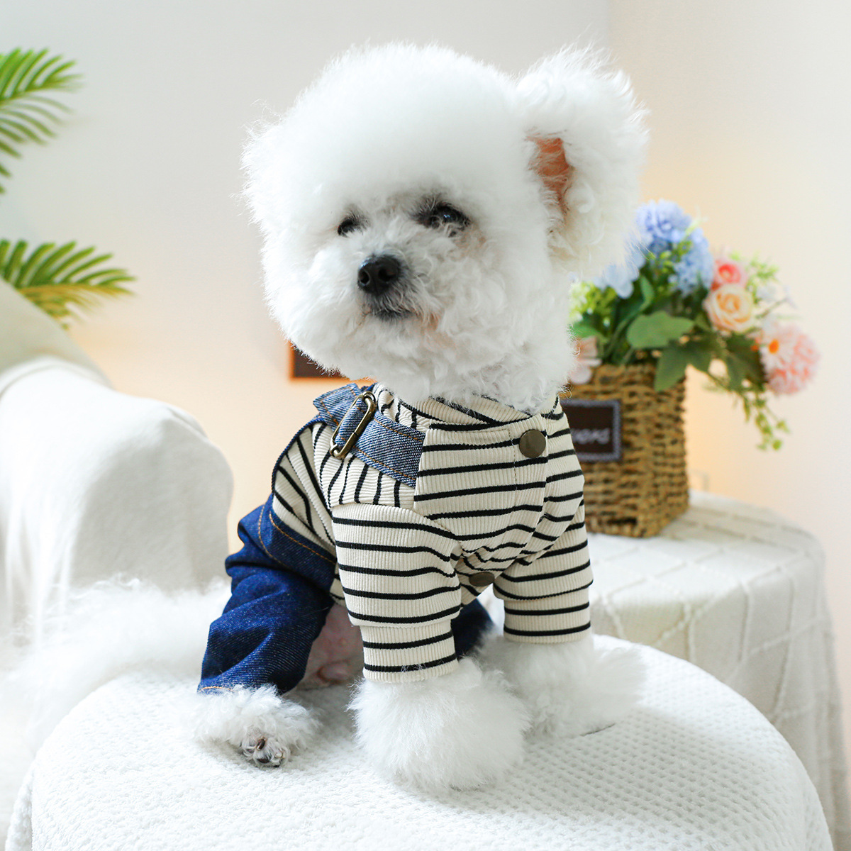 Heart-Shaped Retro Suspender Pants Suit - Image 5